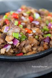 Sizzling Crispy Sisig Panlasang Pinoy Recipe Sisig Sisig Recipe Fried Pork Belly