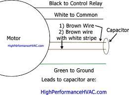 The brown was on the opposite side. How To Wire A Run Capacitor To A Motor Blower Condenser Wiring