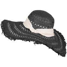 Hat Attack Black Fringed Open Weave Sun Hat Clothes Design Black Fringe Outfit Accessories