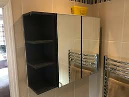 If you bathroom vanity doesn't come with a shelf, install one of ikea's super slender picture ledges. Ikea Lillangen 16684 Dark Brown Bathroom Mirror Cabinet 2 Doors And End Unit 5 00 Picclick Uk