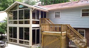 While it may seem simple, creating screening at a second story height means screening very high up… like… way up. Second Story Sunroom Ideas