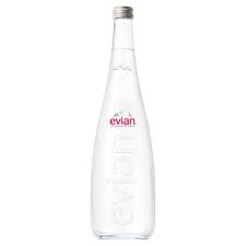 330 ml glass bottles ; Evian Still Mineral Water Glass Bottle Ocado