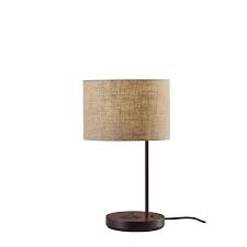 Carbon Loft Melville Matte Black And Walnut Table Lamp With Charge Wireless Charging Pad And Usb Port With Images Black Table Lamps Table Lamp Tall Table Lamps