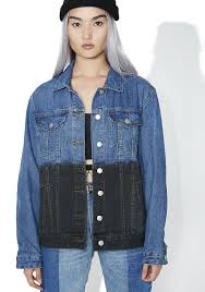 Black And Blue Denim Jacket Black 39 N Blue Denim Jacket Cuz You Want It Both Ways Babe You Can Do Both In This Half N Half Jacket Featuring A Blue Denim Jacket Denim Jacket Jackets