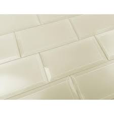 Abolos Frosted Elegance Cecillia Creme Matte 3 In X 6 In Glass Peel And Stick Wall Tile 8 Piece Pack Creme Matt Glass Subway Tile Wall Tiles Subway Tile
