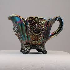 In 1907 when these pieces first sold, they cost 85 cents. Antique Dugan Dahlia Amethyst Carnival Glass Creamer Carnival Glass
