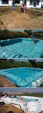 Build A Swimming Pool Out Of Bales Of Hay Mit Bildern Diy Pool Ideen Sommerideen Hinterhof