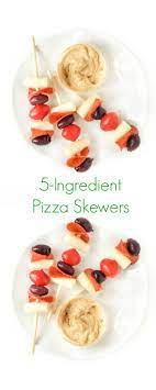 5 Ingredient Pizza Skewers The Lemon Bowl Recipe Skewer Appetizers No Cook Appetizers Skewer Recipes