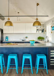 Find the perfect concrete countertop stock photos and editorial news pictures from getty images. Modern Coastal Kitchen With Concrete Countertops And Turquoise Blue Stools Hgtv