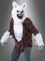 Welche kostüme sind leicht und schnell umzusetzen? White Werewolf With Ani Motion Mask Kostumpalast De