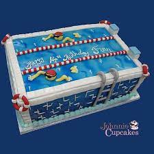Swimming pool cake i made this for my niece's pool party birthday. Swimming Pool Cake Swimming Pool Cake Pool Birthday Cakes Pool Cake