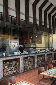 Wood Door Restaurant Interior Design Restaurant Kitchen Design Open Kitchen Restaurant Bar Design Restaurant