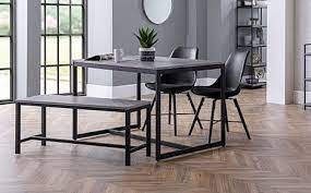 Maybe you would like to learn more about one of these? Thorpe Metal And Concrete Industrial Dining Table And Bench With 2 Aston Black Leather Chairs Furniture And Choice