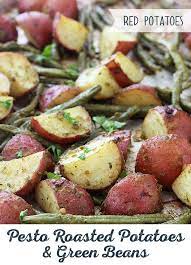 Potato Recipes Pesto Roasted Potatoes And Green Beans Recipe Potato Recipes Side Dishes Green Beans Recipes
