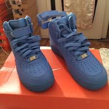 Nike Air Forces Black And Blue Nike Uptowns Air Force Ones Beauty Blue Ups Rare Limited Edition Air Force Ones Only Worn Once For Event Nik Nike Shoes Women Trending Shoes Shoes Outlet