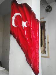 alci kabartma turk bayragi alci dekorasyon