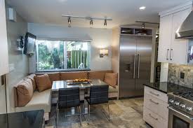 Corner banquettes can also be built out to include storage below the seat. Kitchen With Custom Banquette Storage Spaces Modern Kuche Sonstige Von Benson Homes Llc Houzz