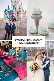 A disney themed wedding is the perfect excuse to go all out with your wedding dress. 69 Charming Disney Wedding Ideas Weddingomania