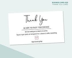 Our hearts have been deeply touched by your kindness. Thank You For Your Purchase Instagram Business Card Size Order Package Insert 3 5 Inch X 2 Inch Business Card Size Business Thank You Card Instagram Business