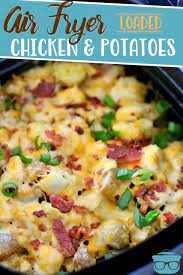 Add bean mixture to air fryer basket, and close. Air Fryer Loaded Chicken And Potatoes The Country Cook