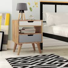 One way to mix match bedroom furniture is to mix materials; Mack Milo Aliza 2 Drawer Solid Wood Bedside Table Reviews Wayfair Co Uk