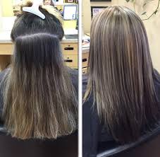 A Great Way To Help Blend Grey Roots Is By Adding Some Highlights To Your Color Gray Hair Highlights Blending Gray Hair Natural Gray Hair