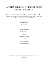 Afghan Church: Heritage in Mumbai | PDF ...