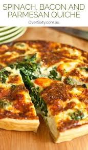 Spinach Bacon And Parmesan Quiche Oversixty Quiche Recipes Spinach Quiche Recipes Recipes