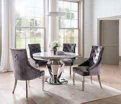 This set includes everything you need to start planning a new design, including a rectangular table and four matching chairs. Arturo Round Marble Dining Table Lavish Home