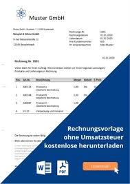 Check spelling or type a new query. Rechnungsvorlage Als Word Kostenlos Herunterladen Buhl Unternehmer