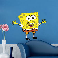 Spongebob Bedroom Decal Mural Spongebob Wall Stickers Sponge Bob Decals Cartoon Wall Decal Murals Cartoon Wall Bedroom Decals Spongebob