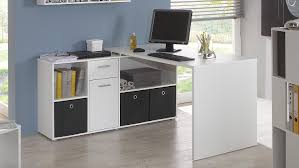 Praktische schreibtische mit winkelkombination und tastaturauszug: Schreibtisch Lexx Winkelkombination Tisch Burotisch In Weiss