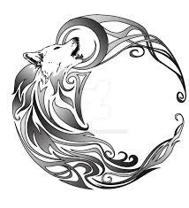 736x807 Collection Of 25 Black Crescent Moon And Tribal Wolf Howl Tattoos Wolf And Moon Tattoo Wolf Dreamcatcher Tattoo Celtic Wolf Tattoo