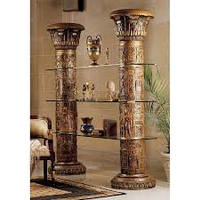 A fireplace mantel shelf is a stylish way to enhance the appearance of your hearth. Design Toscano Egyptian Columns Of Luxor Shelves Walmart Com Walmart Com