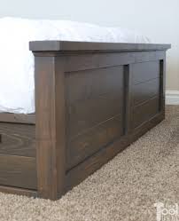 This is a basic bed frame you can build for your kids, using 2x4s and screws. King X Barn Door Farmhouse Bed Plans Her Tool Belt
