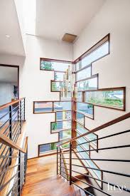 Contemporary Cream Stair Tower With Windows More Luxury House Designs Interior Architecture Design Window Design