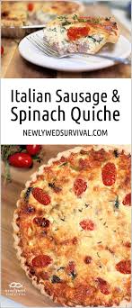 Italian Sausage Spinach Quiche Recipe Italian Sausage Italian Quiche Recipe Breakfast Recipes Easy