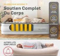 Huddle Never Deflate™ Luxury lit King Size Gonflable, lauréat Good  Housekeeping 2025, doté de la Double Pompe SlumberGuard™, fermeté réglable,  Pompe ...