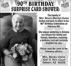 Jun 15, 2021 · a card shower is being requested for robert p. 90th Birthday Bruce Unroe