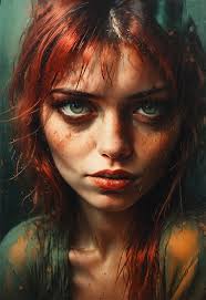 Redheaded Girl Painting