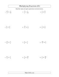 Multiplying And Simplifying Proper And Improper Fractions D Fractions Worksheet Fractions Worksheets Proper Fractions Simplifying Fractions