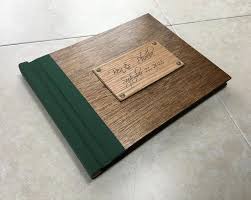 Showing casual your wedding photos ingoing tab has never been easier herewith our handmade albums. Buy Handmade Custom Wedding Album Guest Register With Names And Wedding Date Hand Engraved On Cover Wood Plate Made To Order From Jonathan Day Book Art Custommade Com