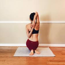 Detail Depth This Variation Of Gomukhasana The Final Pose Of The Sequence Can Be Found In Bks Iyengar S Light On Yo Easy Yoga Workouts Light On Yoga Yoga
