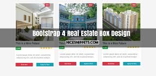 Maybe you would like to learn more about one of these? Bootstrap 4 Real Estate Box Design