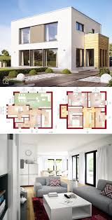 Einfamilienhaus Modern Mit Flachdach Architektur Im Bauhaus Stil Innen Grundriss Offen Mit Ga Maison D Architecture Plan Architecture Maison Plan Maison 150m2