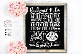 Download Backyard Rules Cut File So Fontsy