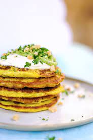 Cheesy Mashed Potato Pancakes The 4 Blades Recipe Mashed Potato Pancakes Healthy Snacks Recipes Cheesy Mashed Potatoes