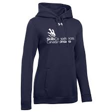 Son Under Armour Womens Hustle Fleece Hoodie Navy