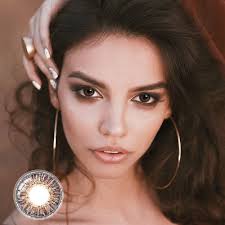 3 Tone Brown Contacts, Natural Brown Eye Contact Lenses