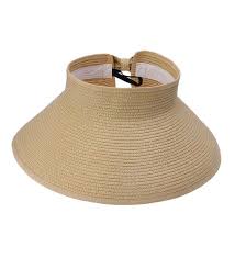 Women Straw Sun Hat Adjustable Beach Cap Roll Up Open Top Visor Beige Cy11ku7swov Straw Sun Hat Sun Hats Hats